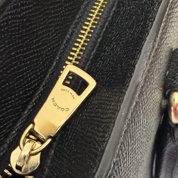 Coach Black Leather Avary Tote F48629 - Picture 9 of 16